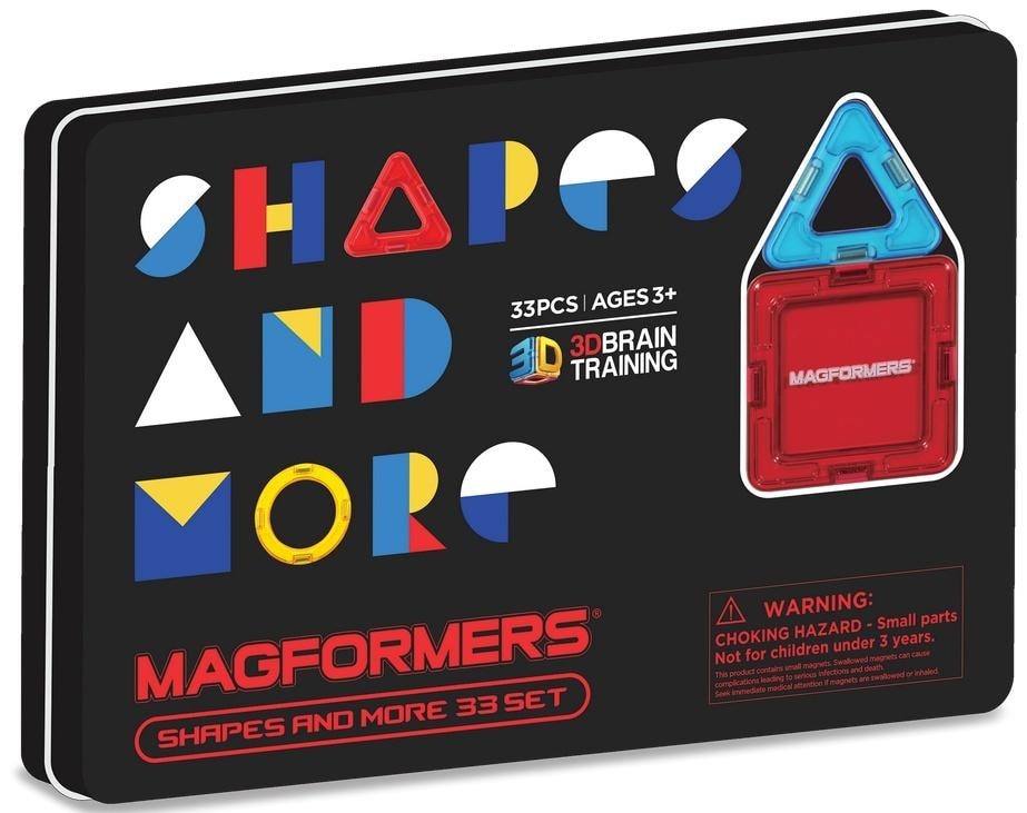 Magformers Shapes&More - Magnetic Blocks 33 pieces in can
