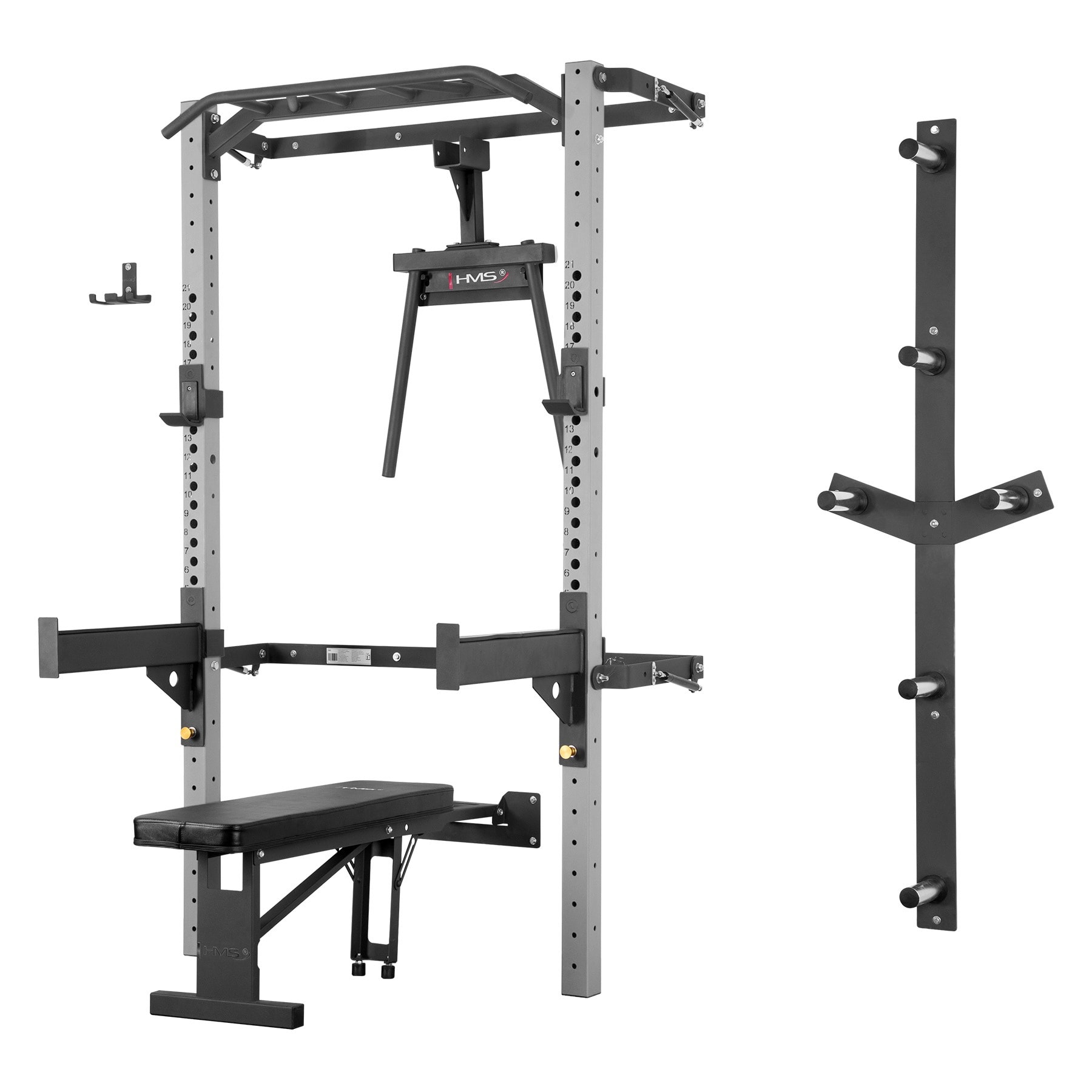 HMS KLT22 Silver - Multifunctional folding training cage for home exercises