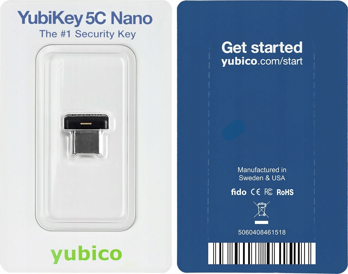 Yubico YubiKey 5C Nano - USB-C Security Key