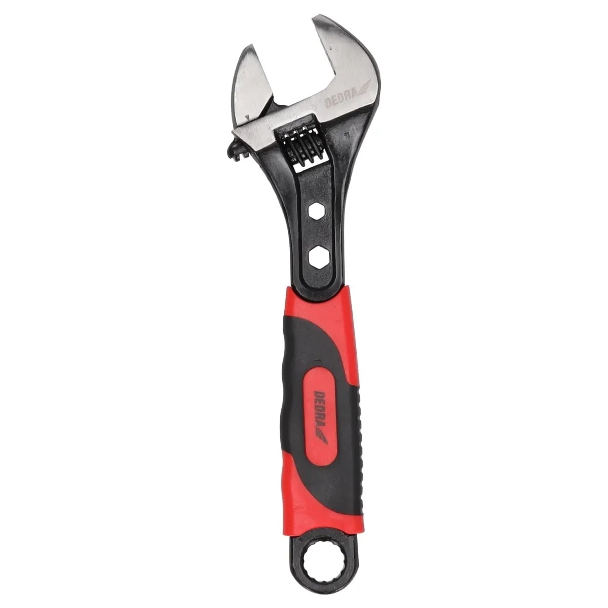 Adjustable wrench 200mm, CrV steel, rubberized handle - reliable in every workshop