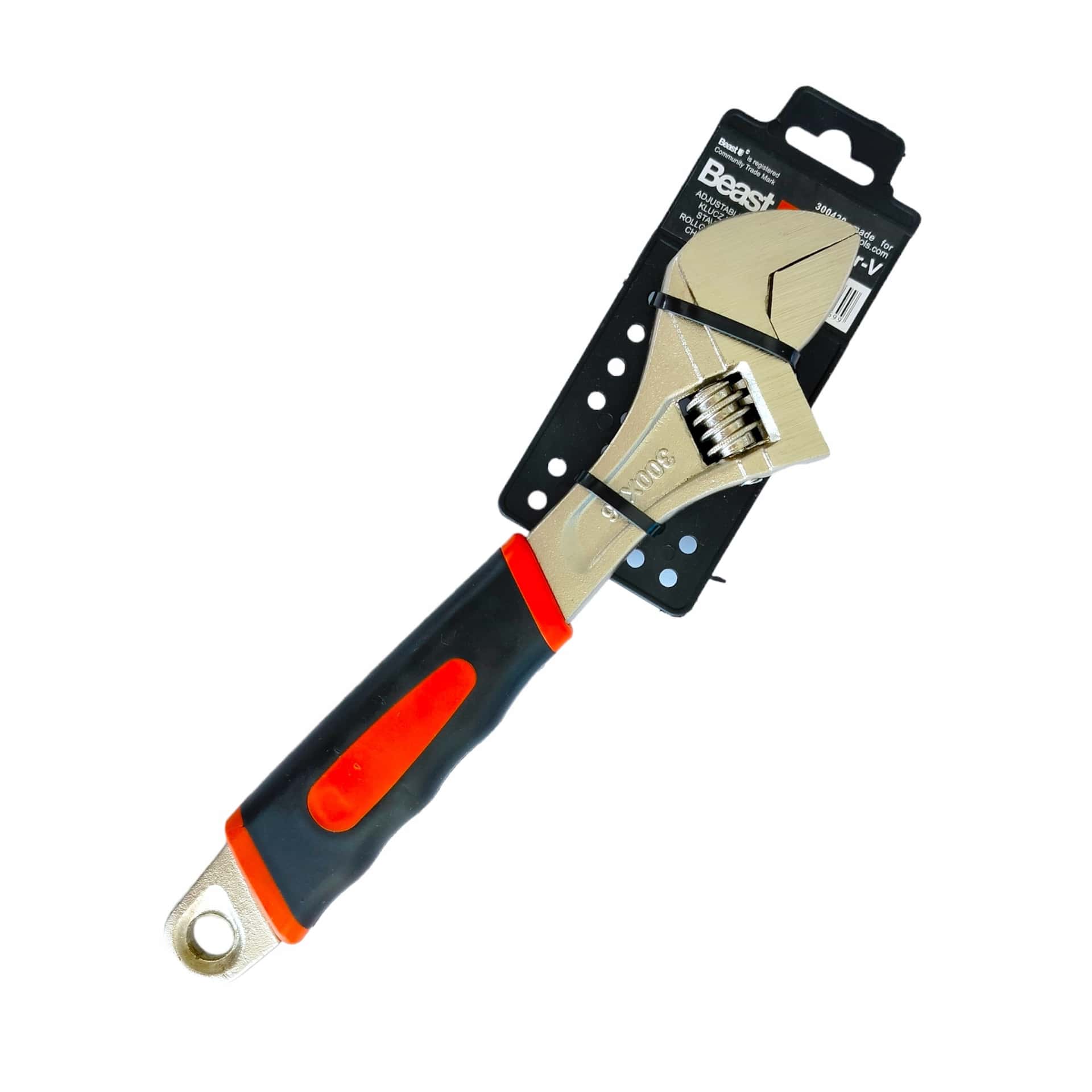 GTC Adjustable Wrench 300 mm Chrome Vanadium Steel Heavy Duty - Reliable Workshop Tool