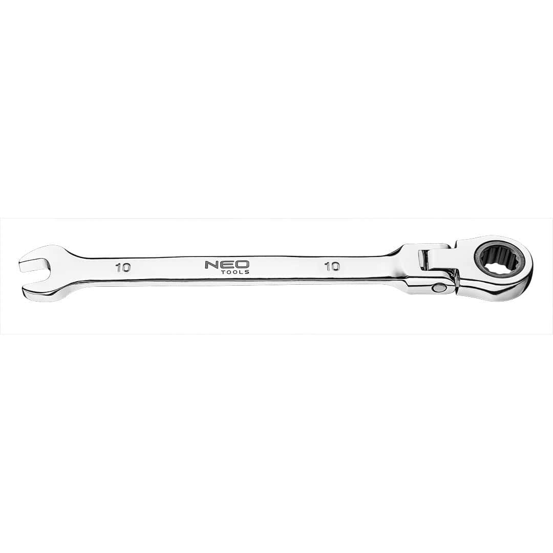NEO Combination wrench with swivel head and ratchet 10 mm - reliable tool