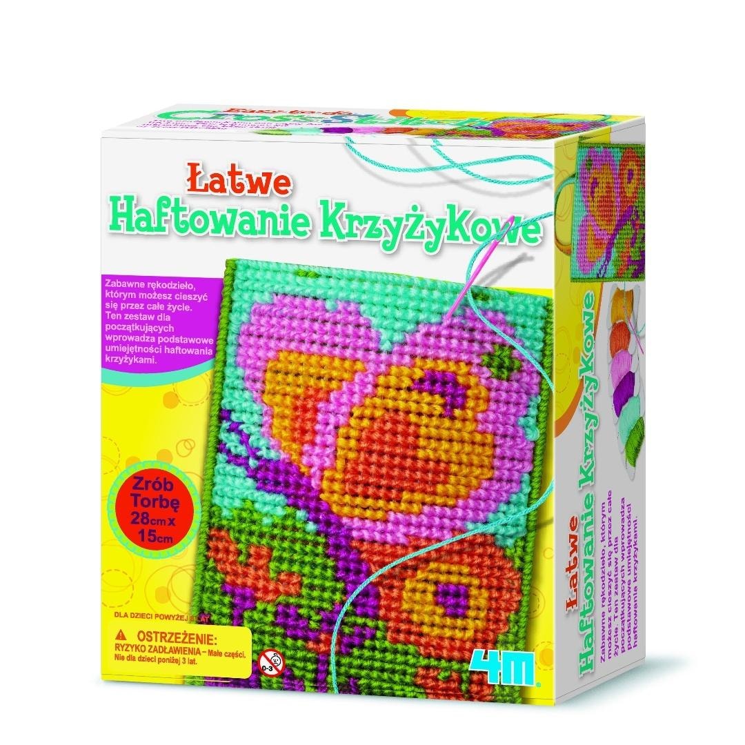 4M Knitting Easy Cross Stitch Set - Develop your child's creativity!