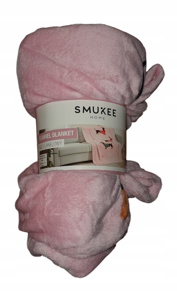 Flannel blanket 130x170 cm - soft and cozy cookie pattern