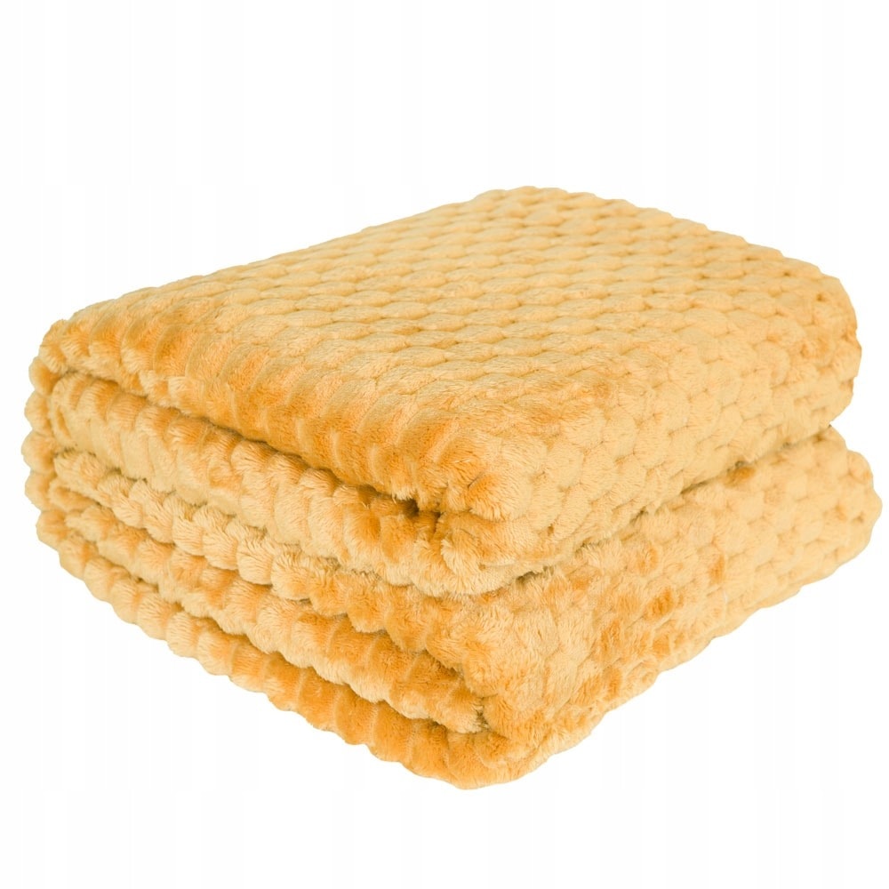 Mikos Blanket 160x200 yellow - soft and cozy