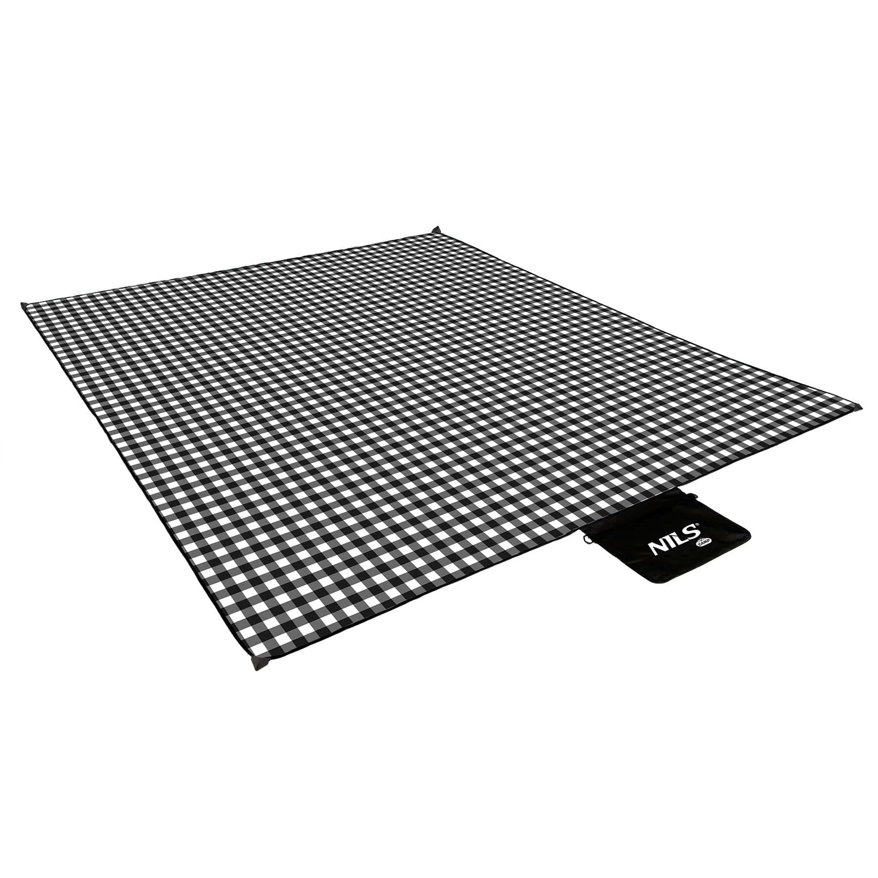 NILS CAMP NC2310 picnic blanket white-black 300 x 200 cm - perfect for picnic