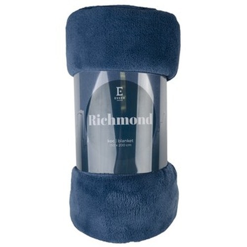 Richmond Blanket 150x200 cm Navy Blue Polyester for living and bedroom