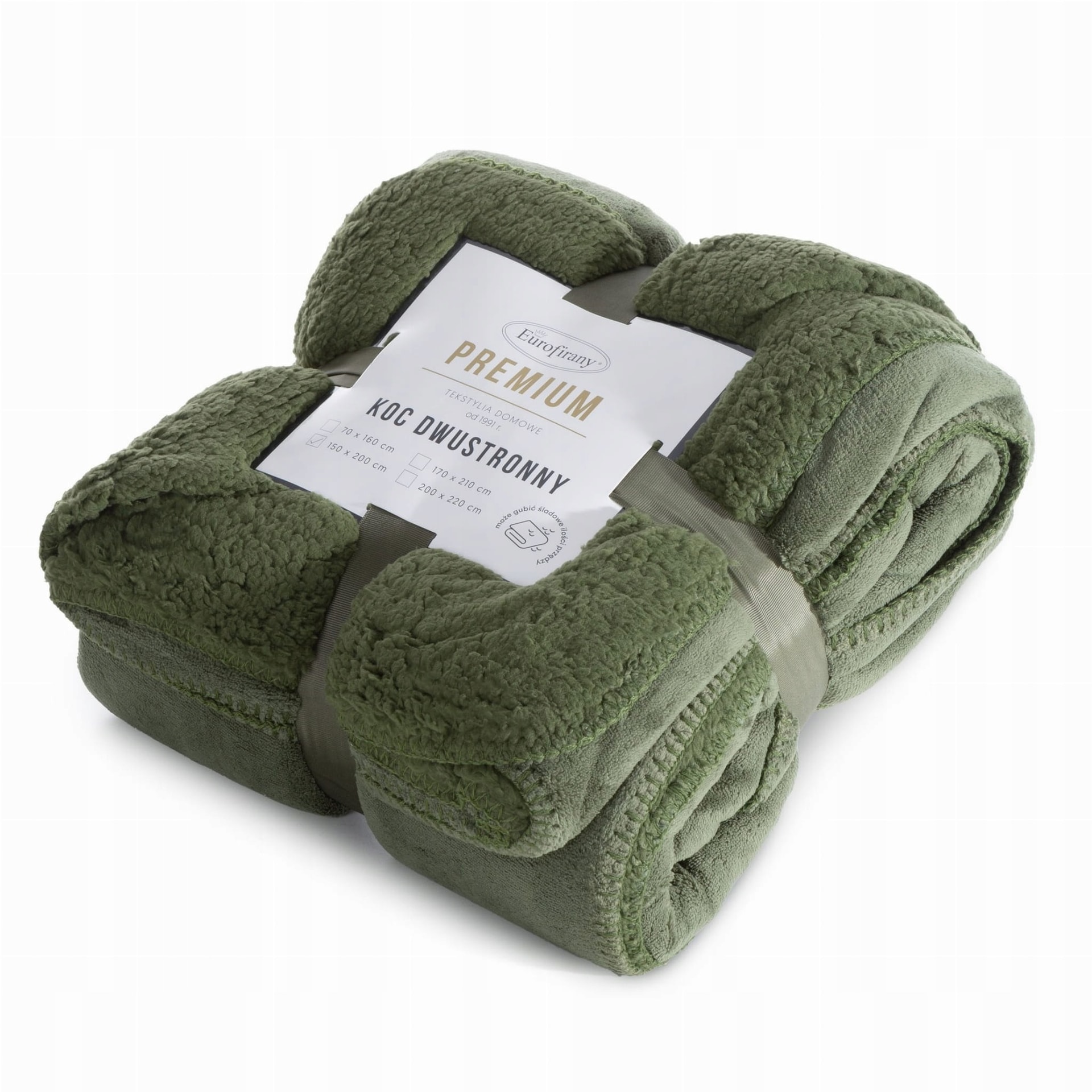 Teddy Blanket 200x220 olive - soft and pleasant to the touch