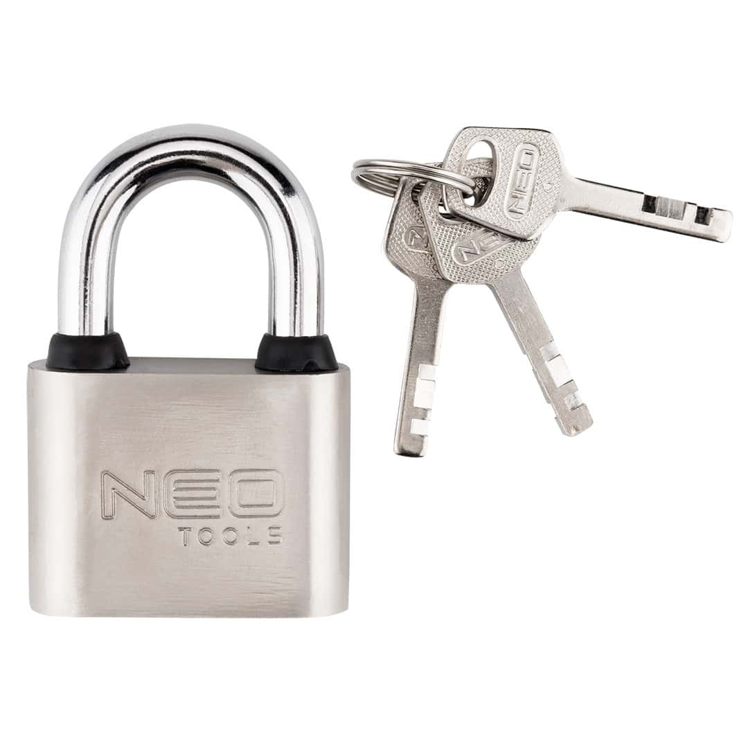 NEO TOOLS Padlock 50 mm - 3 keys for your safety