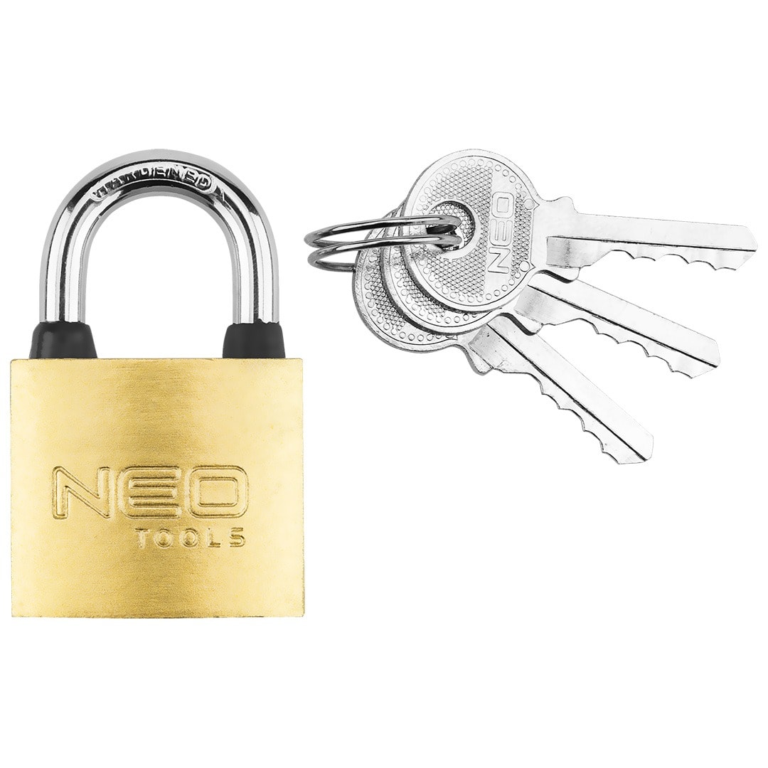 NEO TOOLS Padlock 30 mm with 3 keys - reliable security