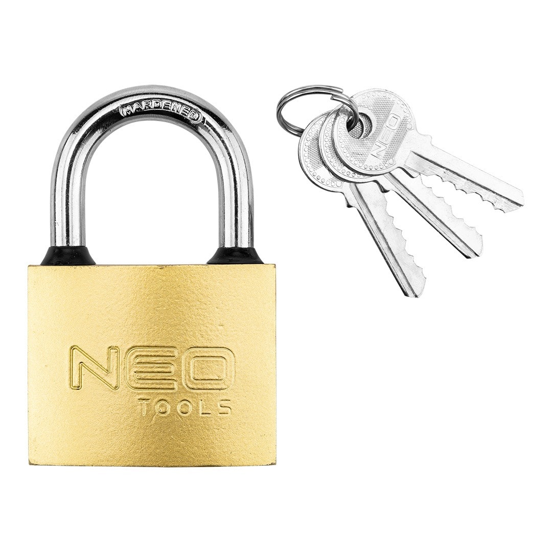 NEO TOOLS Padlock 50 mm - cast iron with 3 keys