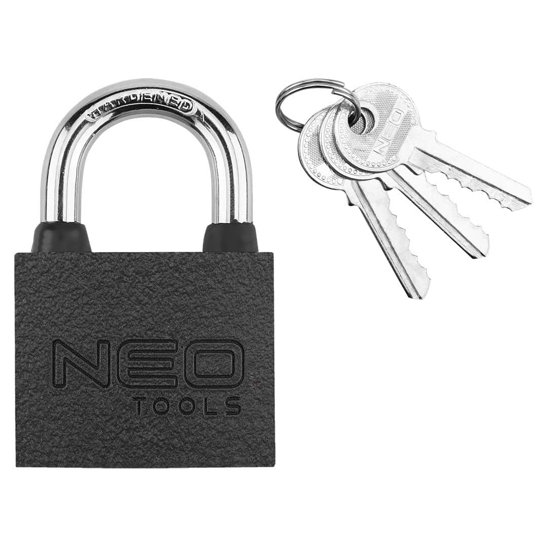 NEO TOOLS Cast iron padlock 50 mm - 3 keys included