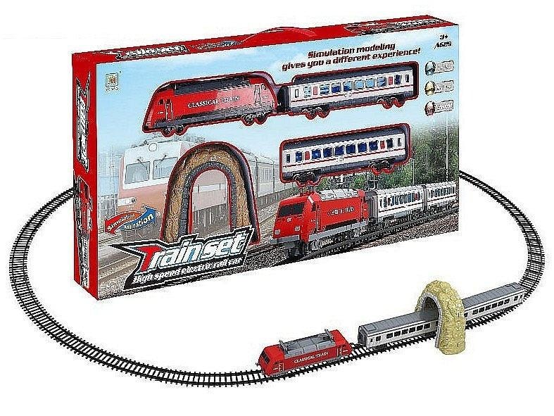 Electric train on batteries with light and sound - ideal fun for children