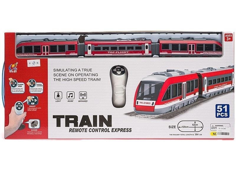 R/C Infrared Train - 51 pieces, light and sound