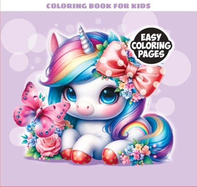 Unicorn Coloring Book - ideal for little artists