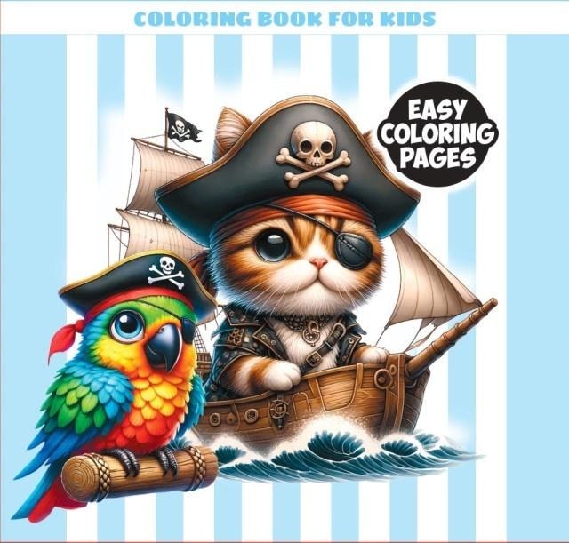 Coloring book Cat Pirate 120x120 mm - ideal fun for kids