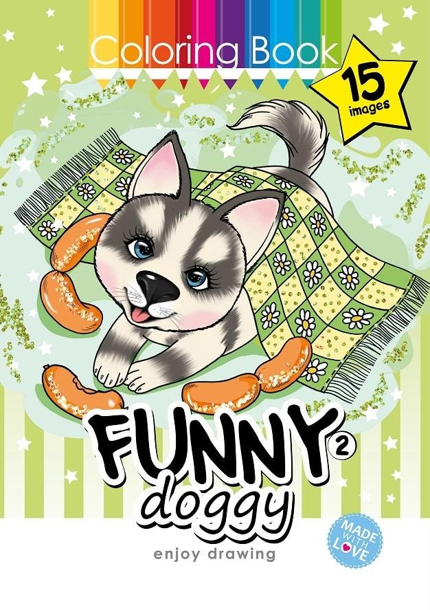 A4 Coloring Book Funny Dogs - Develop your child's creativity!