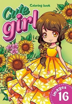 A4 Coloring Book Lovely Girl - 16 pictures to color