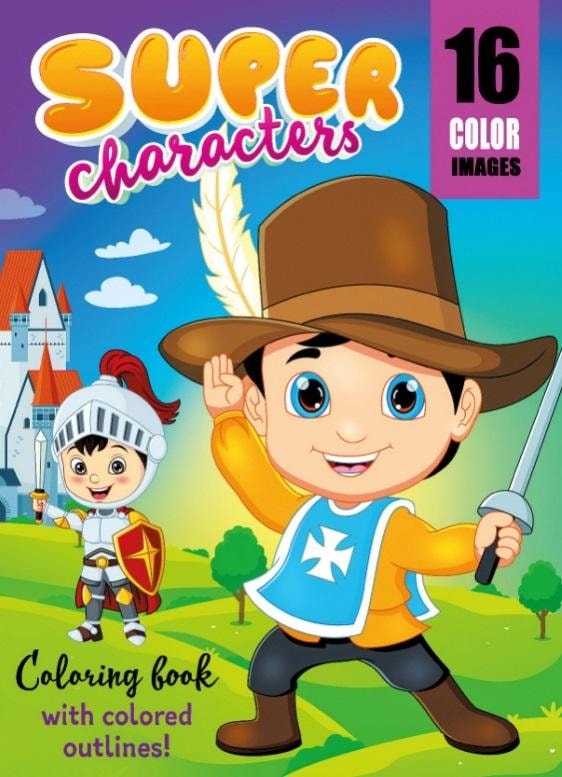 A4 Coloring Book 16 Pictures Warriors - develop your child's creativity