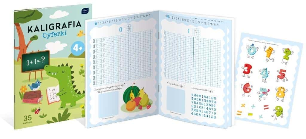 Interdruk A4 Coloring book with stickers Numbers + tasks - educational fun