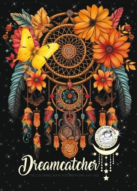 A4 Coloring book vertical Dream catcher - 8 images, yellow