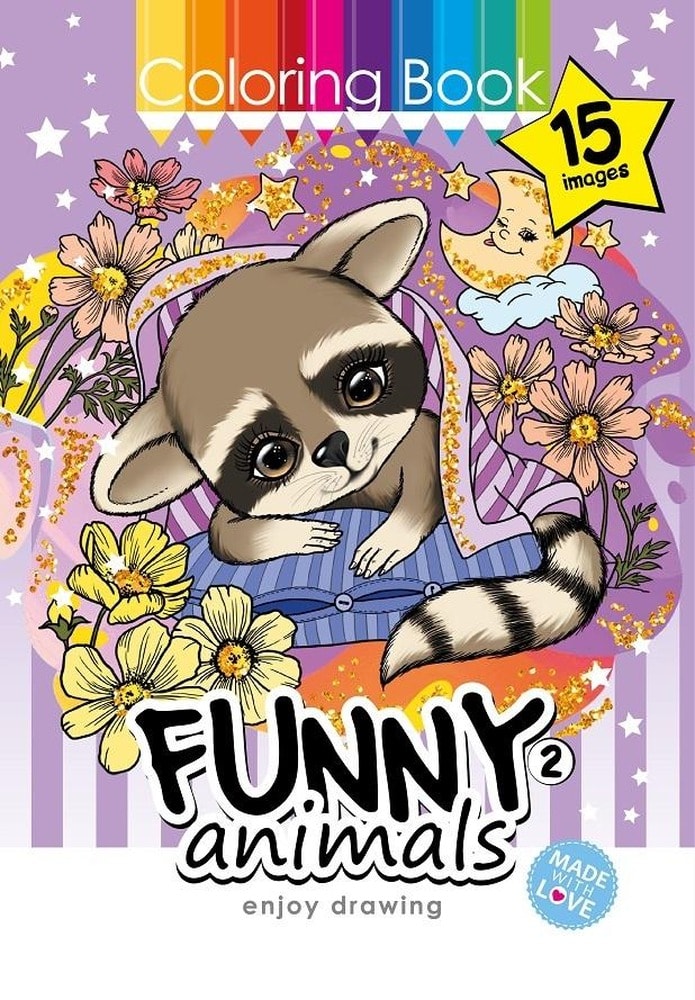 A4 Coloring Book with Funny Animals - perfect for kids