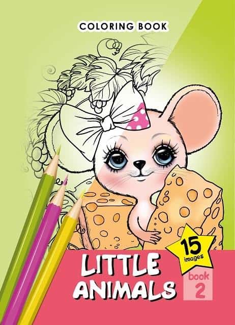 A5 Coloring Book Small Animals - 15 pictures to color