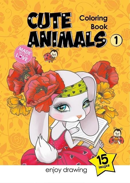 A5 Coloring Book Sweet Animals - 15 pictures to color