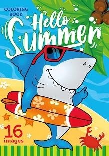 Fresh Coloring Book A5 Summer - 16 Vacation Pictures for Children - Develop creativity!