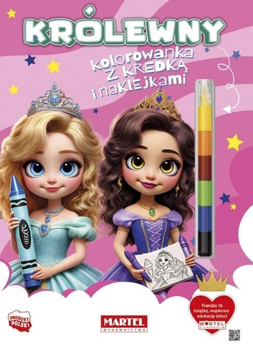 Katarzyna Salamon Princess Coloring Book with crayon and stickers - creative fun