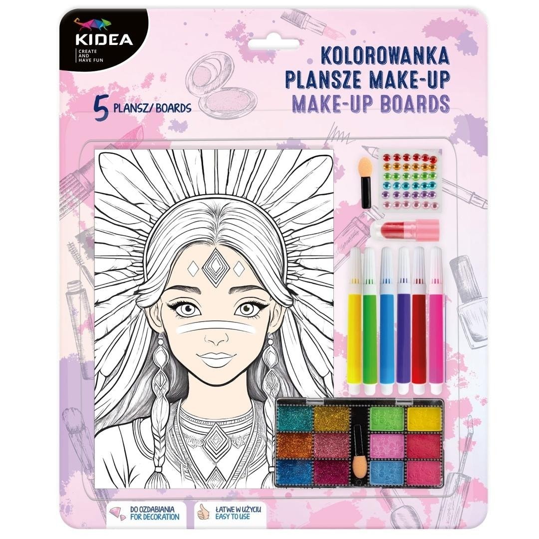 Kidea Coloring Book with Make-up Templates - for little artists