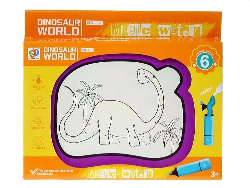 Coloring book with water marker - 6 pictures for creative children