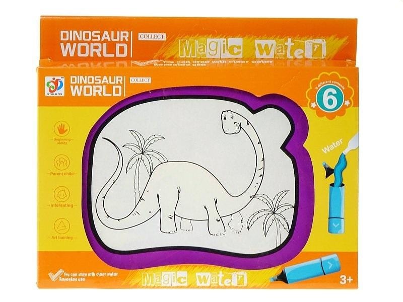 Coloring book with water marker - 6 pictures for creative children