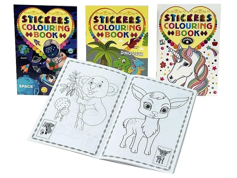 Coloring book with stickers MIX - creative fun for kids