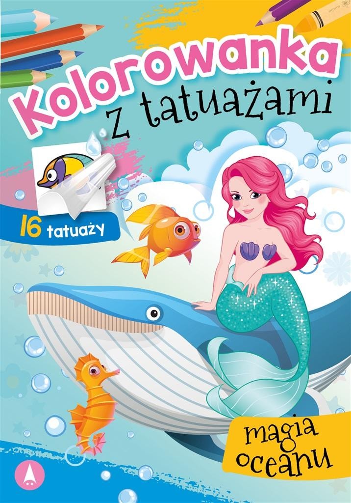 Skrzat Ocean Magic - Coloring book with tattoos for children