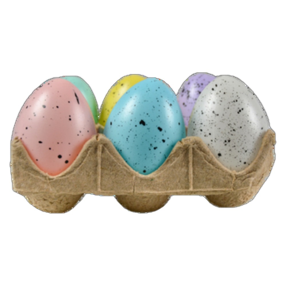 Colorful Easter eggs in egg carton - perfect for Easter decorations