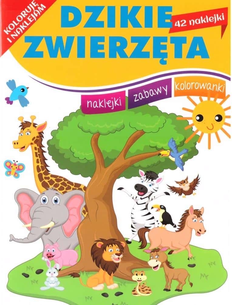 Coloring and sticker book Wild Animals - creative fun for kids