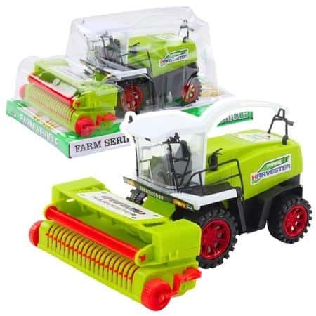 Movable Agricultural Combine Harvester with Drive - green toy for little farmer