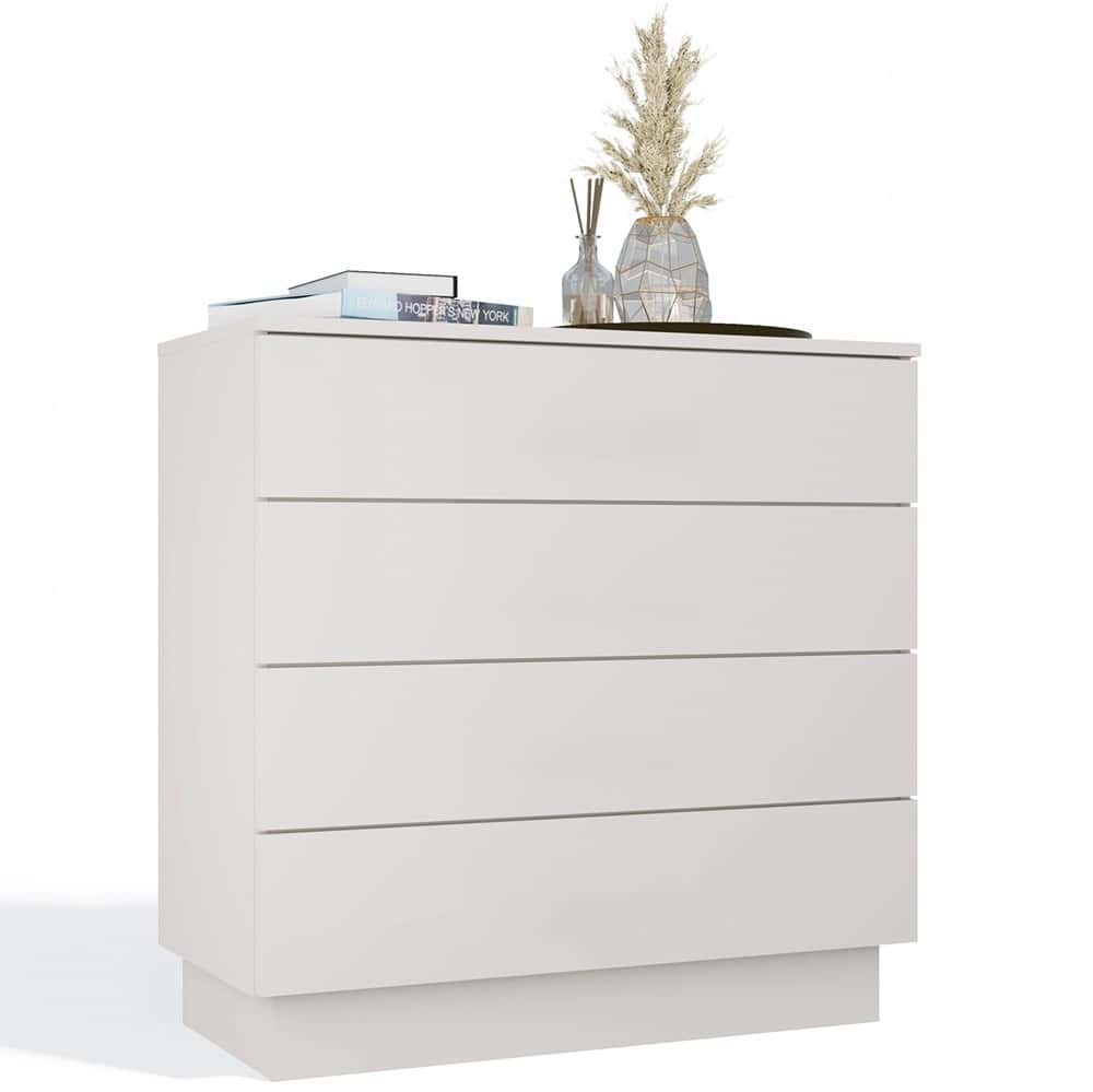 Chest of drawers AMBER 4S CASHMERE Beige - Cabinet with 4 drawers for bedroom and living room