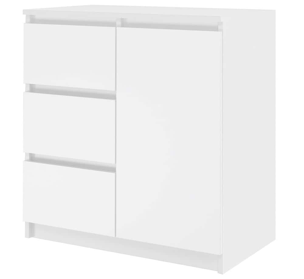 Chest of drawers Malwa 1D3S WHITE - modern chest of drawers for any interior
