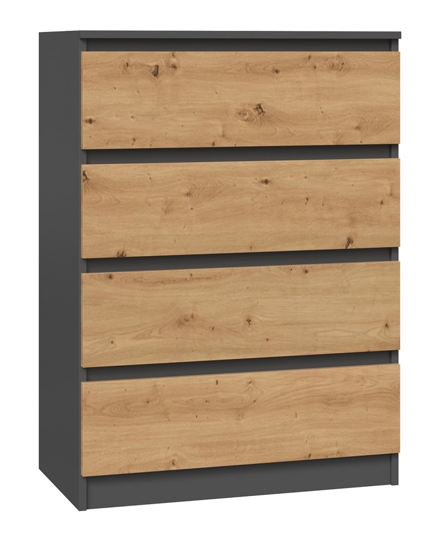 Chest of drawers M4 70x40x97 cm anthracite/artisan - perfect for any interior