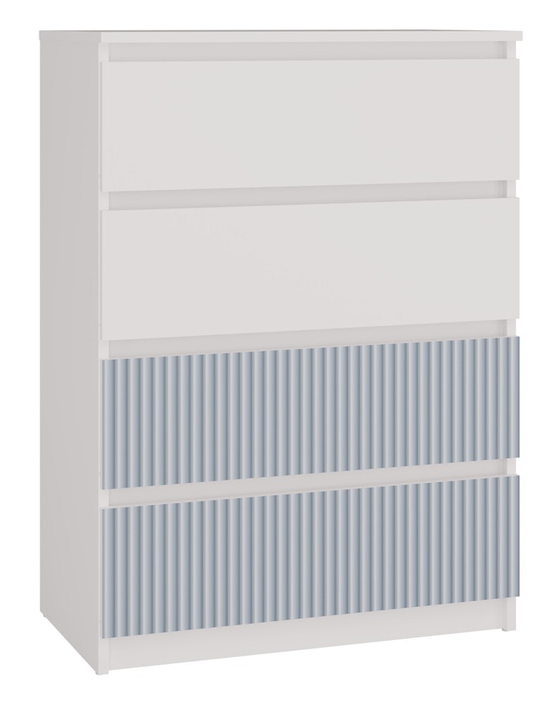 TOP E SHOP Malwa M4 ARTESO Chest of drawers - Blue chest of drawers with 4 drawers