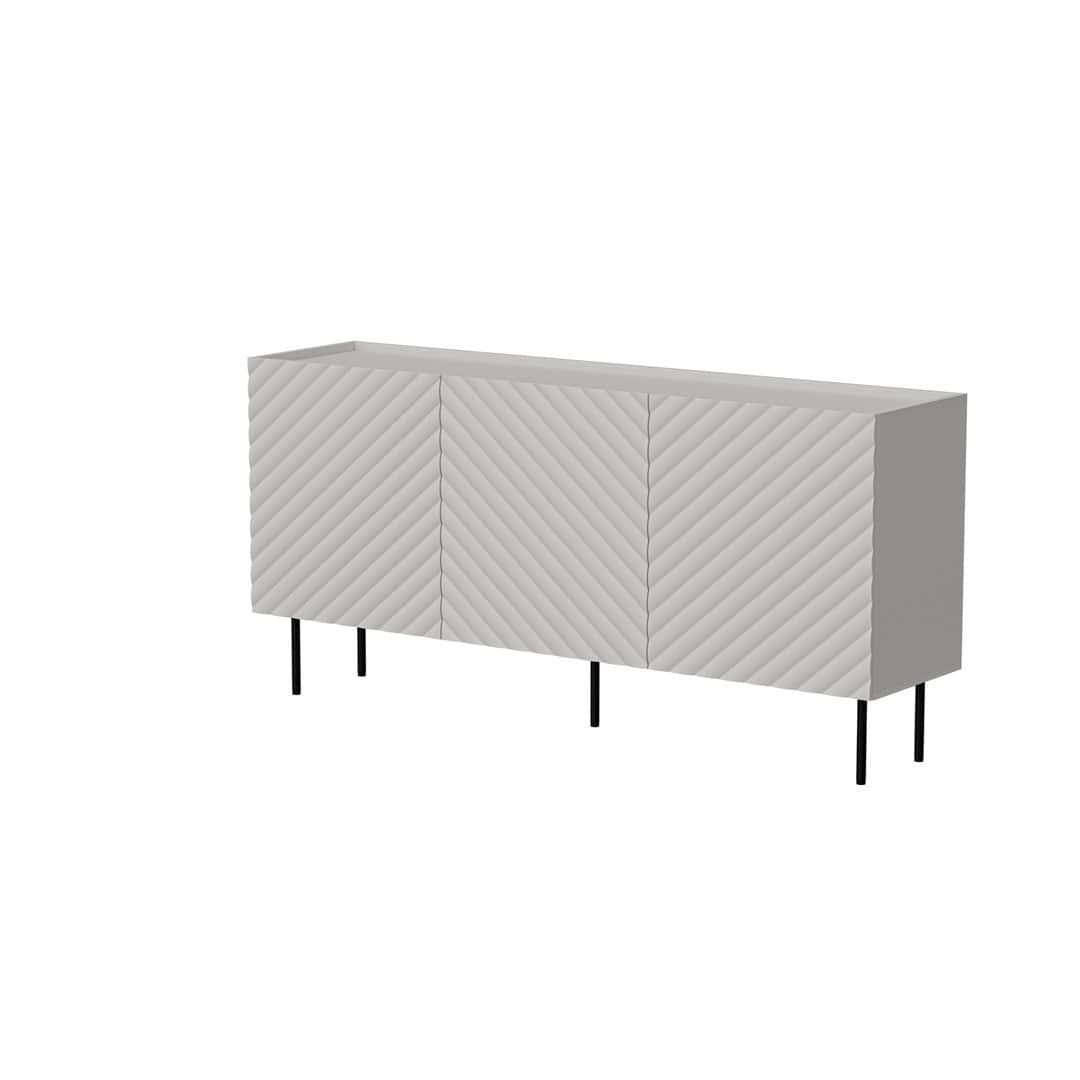 3D Chest of drawers LUCCA 165x40x80 cashmere - ideal for the living room