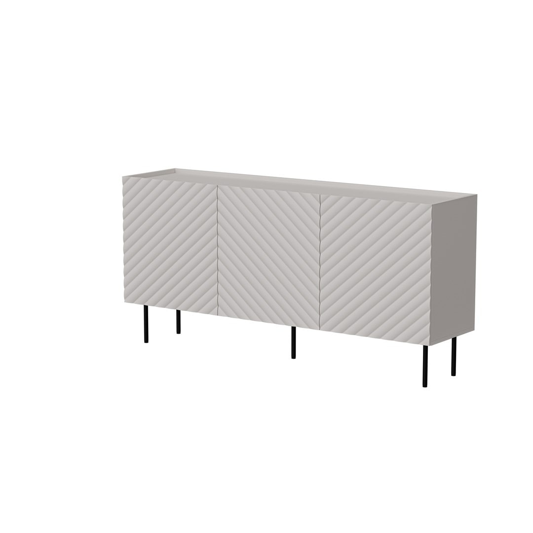 3D Chest of drawers LUCCA 165x40x80 cashmere - ideal for the living room