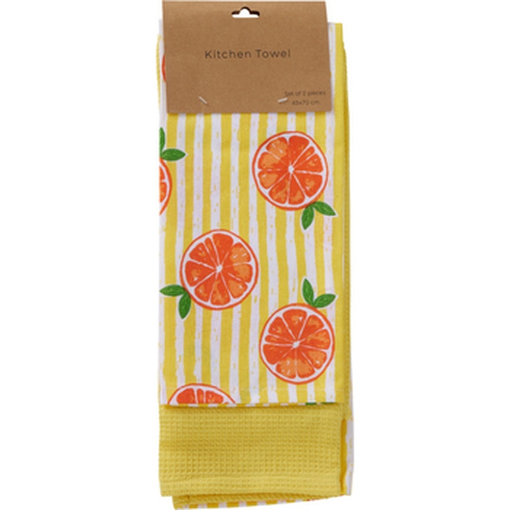 Kitchen towels with fruit motif - set of 2