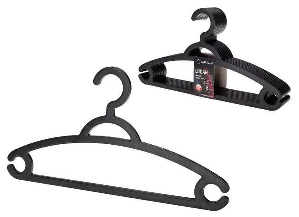 Colorful plastic hangers - set of 8 ideal for wardrobe