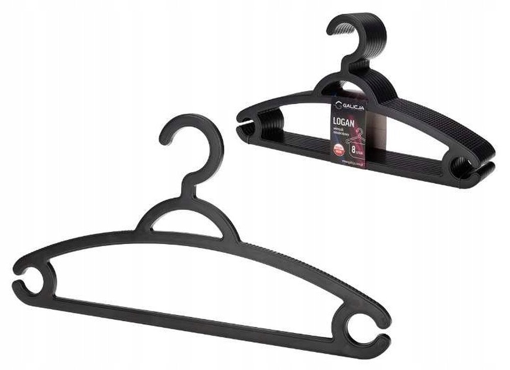Colorful plastic hangers - set of 8 ideal for wardrobe