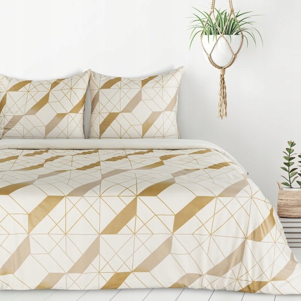 AGGIE Cotton bedding set 220x200 cm - white elegance for your bedroom