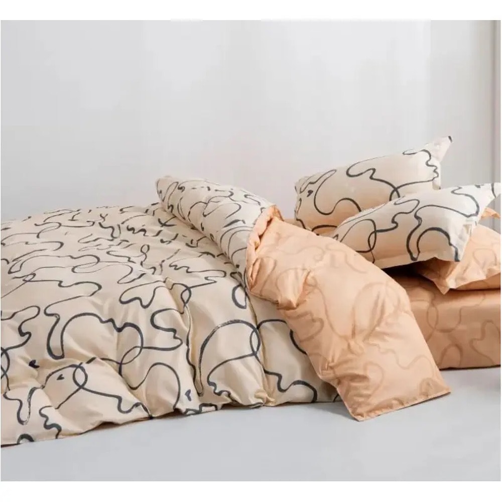 KOMPLET D. VD51 Beige - Elegant double bedding set