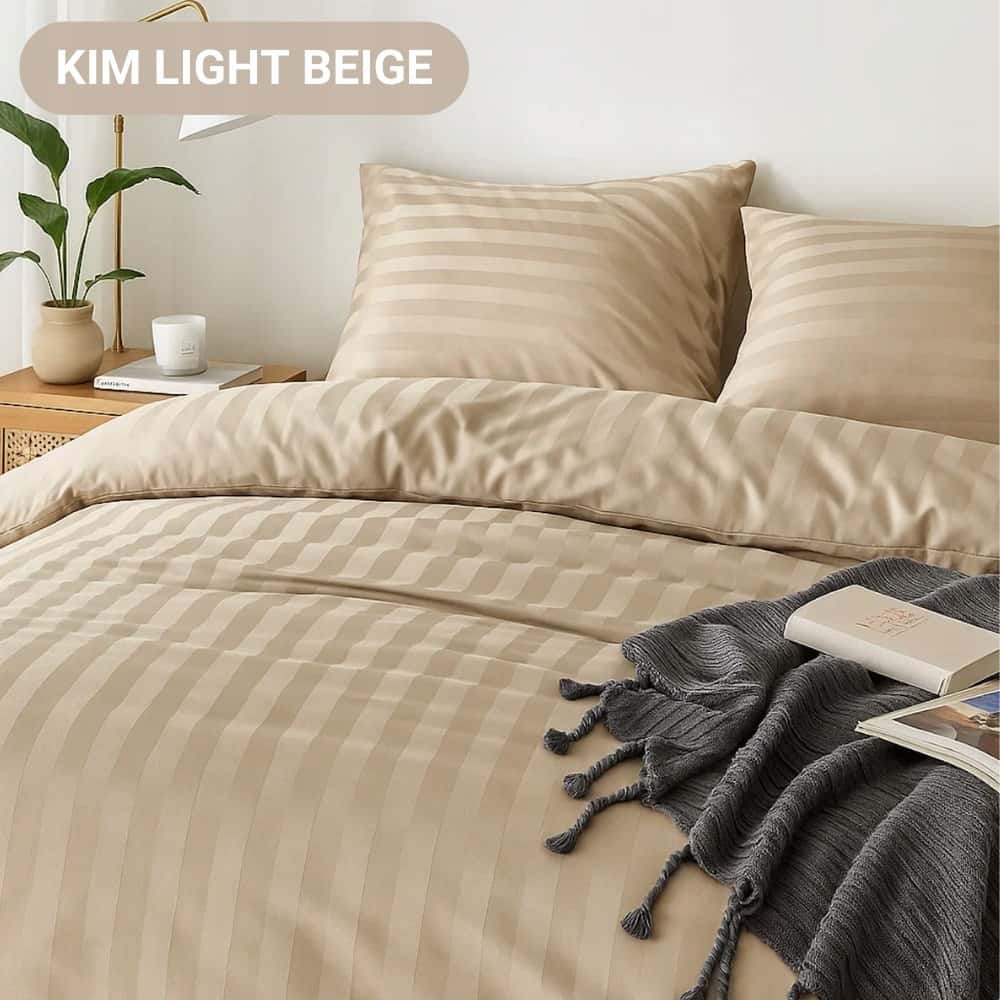 Satin bedding set 200x220 cm striped - luxurious sleep